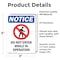 Signmission Do Not Enter While Sign, Vinyl Decal, 3.5in W x 5in L, 2PK OS-2PACK-NS-D-35-V-11257 - alternate 3